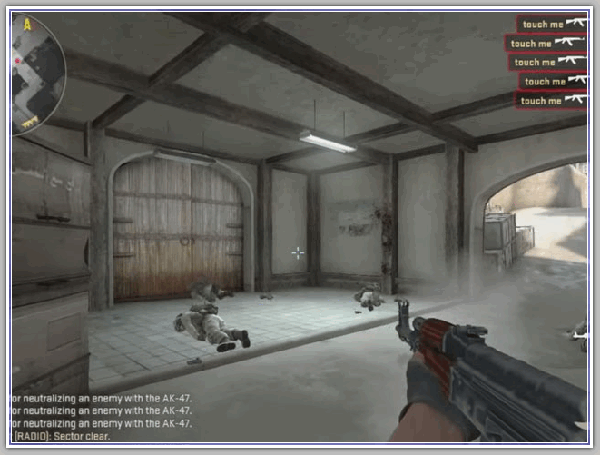 A cheater in CS:GO